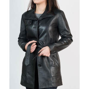 2025 nuevas llegadas precio ropa de mujer Abrigos de cuero mejor precio cómodo secado rápido transpirable de talla grande abrigos de cuero para mujer - Product Image 1