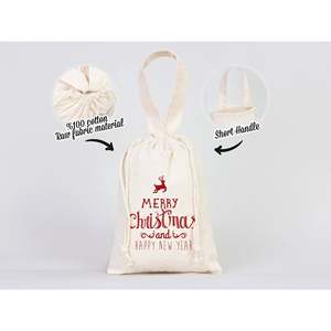 Bolsas de Algodón Personalizadas de Navidad y Año Nuevo con Serigrafía para Regalos Familiares o Empresariales, Bolsas para Ropa con Logotipo y Texto - Product Image 5