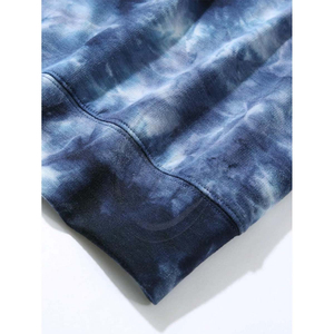 Haute qualité hommes cravate teinture bande dessinée personnage imprimé col rond sweat à manches longues brodé couleur bloquant tricoté tissage - Product Image 4