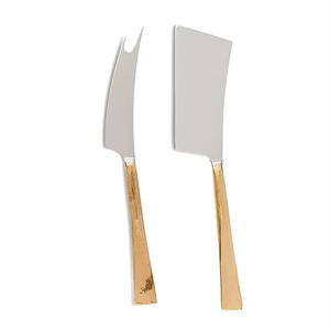 Juego de cuchillos de queso con mango dorado de lujo para restaurante Hotel uso doméstico al mejor precio de la India - Product Image 1