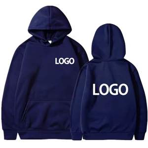 Sudadera con capucha y logotipo de peso pesado de alta calidad, sudadera de invierno de punto de gran tamaño personalizada, diseño impreso, estilo informal de talla grande - Product Image 1