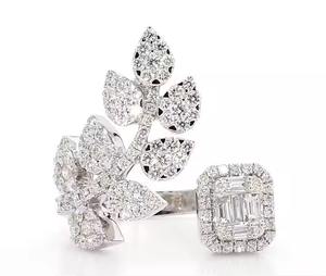 Anillo de cóctel de diamante Moissanite Original de Baguette blanco Anillo fino de plata 925 garantizado para impresionar a su colección personal - Product Image 5