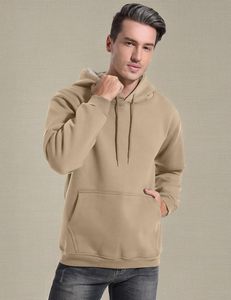 เสื้อฮู้ดมีรูสอดนิ้วโป้งสำหรับผู้ชาย ผ้าฝ้าย 100% เสื้อพูลโอเวอร์ผ้าฟลีซ แขนยาว ชุดกีฬา สตรีทแวร์ ฤดูหนาว เป็นมิตรกับสิ่งแวดล้อม สวมใส่สบาย - Product Image 6