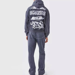 Survêtements d'hiver pour hommes à logo personnalisé, les plus vendus, deux pièces, respirants, 100 % coton, légers, manches longues pleine longueur - Product Image 2