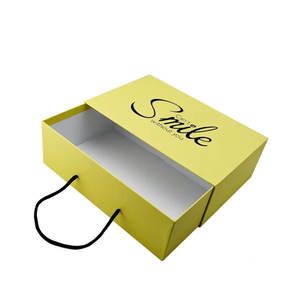 Emballage de petite boîte à tiroirs en papier rigide de luxe de haute qualité avec logo et taille personnalisés Boîte à tiroir cadeau coulissante avec manchon coulissant - Product Image 2