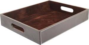 Plateaux de rangement décoratifs en cuir au design exceptionnel, décoration d'intérieur pour usage hôtelier, plateau de service fait à la main, prix bas - Product Image 6