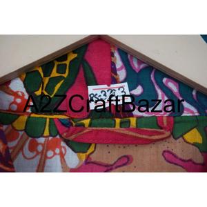 Wholesale Premium Quality 100% Cotton Indian Luxury Kimono <b>Robe</b> Floral Print Belt Closure Full Length Breathable Soft for <b>Womens</b> - Product Image 5