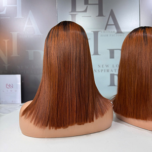 วิกผมลูกไม้แท้แบบชาวเวียดนามสำหรับต่อผมแบบ100% สีน้ำตาลออมเบรสีน้ำตาลเข้ม - Product Image 5