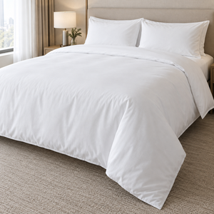 Ensemble de housse de couette brodée en coton 100% de luxe, taille king size - Blanc doux 220x240 cm - Product Image 4