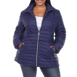 <b>Women's</b> XL <b>Zip</b>-<b>Up</b> Waterproof Windproof Quilted Puffer Coat Customized Plus Size Winter Bomber <b>Jacket</b> Standing Collar Breathable - Product Image 4