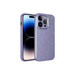 Funda de Silicona de Lujo con Purpurina para iPhone 14 Pro, Delgada, Resistente a Impactos, con Acabado Electrochapado, Material de Silicona Suave, Estilo INS - Product Image 1