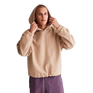 Ensemble sweat à capuche et pantalon en molleton thermique tricoté 100 % coton écologique pour homme grande taille, anti-rétrécissement, idéal pour l'hiver - Product Image 1