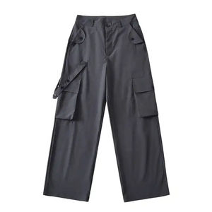 Windproof <b>Women's</b> Flared Cargo Pants in Unique Style Plus Size New Arrival Low Price <b>Women</b> <b>Jeans</b> Pant - Product Image 2
