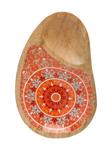 Unique shape <b>wooden</b> Enamel platter Chip & Dip Platter Handmade for snacks Chips Dip Nuts and Party Appetizers for home & party - Product Image 2