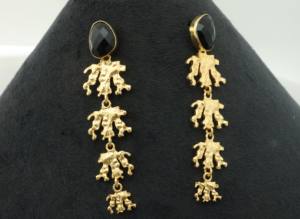 Pendientes largos hechos a mano, joyería chapada en oro de 18 quilates, joyería artificial, los mejores diseños, pendientes de calidad superior para mujer - Product Image 3