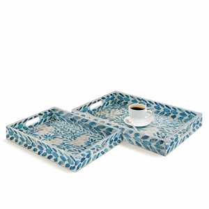 การออกแบบใหม่แม่ของมุกให้บริการถาดระดับไฮเอนด์หรูหราตกแต่งถาดซับเสิร์ฟถาดสำหรับตกแต่งบ้าน - Product Image 6