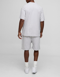 เซ็ตเสื้อยืด2ชิ้นสำหรับผู้ชายผ้าฝ้ายแขนสั้นลำลองคอลูกเรือออกแบบได้ตามที่ต้องการน้ำหนักเบา220กรัม - Product Image 5