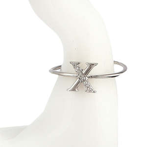 Bague alphabet pour femme - Argent - Argent - Product Image 3