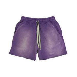 กางเกงขาสั้นผ้าย่นสำหรับผู้ชายเสื้อผ้าลำลองแบบเป็นกรดซักเสื้อผ้าลำลองแบบสั้น - Product Image 1