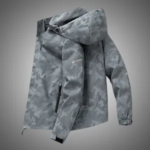 Veste de randonnée à capuche hommes vestes Bomber en plein air coupe-vent imperméable 2025 printemps automne sport vestes Cargo décontractées - Product Image 1