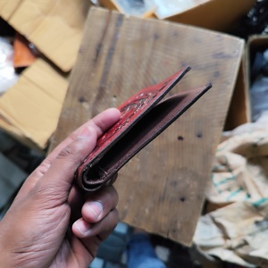 Cowhide Tooled Wallet Western Fashion Women Clutch Bag for Women Customize Size Genuine Leather Cowhide Wallet - Product Image 3