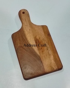 Planche à fromage en bois naturel avec poignée Planche à découper Rectangle Planche à découper Vaisselle Plateau Ustensiles de cuisine Restaurant - Product Image 3