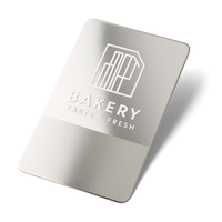 Tarjetas de Visita Personalizadas Económicas, Gruesas, Plateadas en Zinc, con Letras Impresas en Serigrafía para Grabado Láser, para Regalos Promocionales