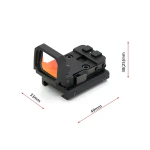 Lunette de visée à point rouge pliable, lentille réflexe en métal, antichoc - Product Image 3
