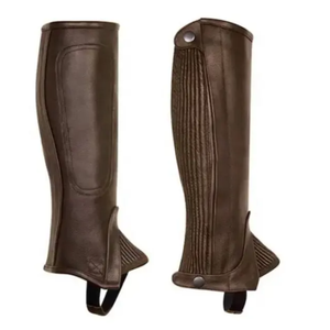 Tendencia en Artículos Ecuestres: Medias Polainas de Cuero con Brillantina, Estilo Inglés, Duraderas, Cómodas, de Cuero Genuino - Product Image 1