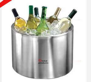 Dernier refroidisseur de vin de concepteur de finition argentée de regard avec le support pour le restaurant et le bar d'hôtel - Product Image 5