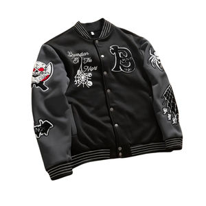 Chaqueta universitaria con bordado de chenilla de alta calidad, chaqueta de béisbol Vintage con parche de logotipo personalizado Unisex - Product Image 1