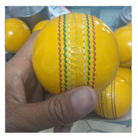 Pelota de Cricket de Goma Amarilla de Alta Calidad, Grado A, Cosida a Mano, Sin Sello, para Práctica en Interiores y Exteriores, Tamaño 22.5, Empaquetada