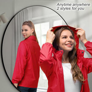 Chaqueta cortavientos Softshell transpirable ligera para mujer con logotipo personalizado impermeable uso al aire libre cierre de cremallera de motocicleta - Product Image 2