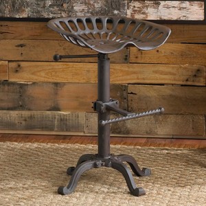 Taburete de Bar Vintage de hierro fundido de altura ajustable, asiento de Metal rústico para el hogar, cocina, exterior, estilo Industrial, asiento de Bar - Product Image 1