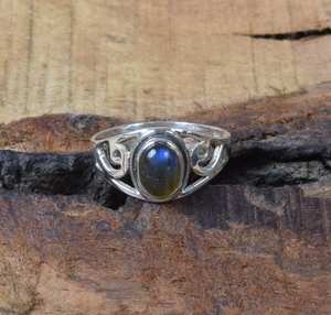 Anillo de Plata de Ley 925 con Labradorita, Regalo para Ella - Product Image 4