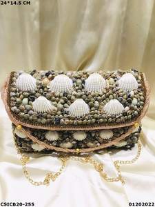 Elegant Ethnic Style Handcrafted Designer <b>Evening</b> <b>Bag</b> for Ladies Bridal Clutch Cum Sling - Product Image 4