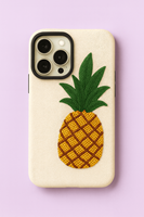 Étui de téléphone élégant et tendance, fait main, avec broderie de perles en forme de raisins, protection de luxe, pour filles