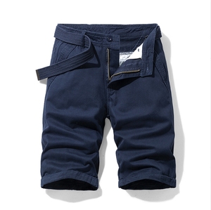 Pantalones cortos de verano para hombre de algodón 100% hechos a medida, pantalones cortos de playa informales sólidos verdes para exteriores, cierre de botones de talla grande para la temporada de otoño - Product Image 5