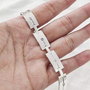 Bracelet pour femme en argent sterling 925, pierre précieuse en zircon cubique naturel, cadeau d'anniversaire, de mariage, de Noël, bijoux faits à la main - Product Image 4