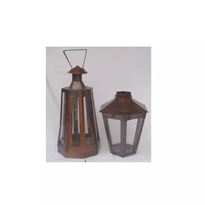 High Quality European Style Iron <b>Lantern</b> with Copper Finish <b>Candle</b> <b>Holder</b> for Home Decoration <b>Lantern</b> by decor impex - Product Image 2
