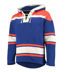 Sweat-shirts d'équipe de hockey en polyester, sweat-shirt de hockey vierge, jersey, achat en gros, jersey de hockey sur glace vierge personnalisé avec lacets - Product Image 6