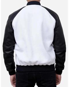 Nueva chaqueta universitaria de talla grande para hombre, logotipo personalizado bordado, negro, a prueba de viento, Letterman, chaqueta de béisbol universitaria para hombre - Product Image 2