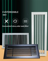 Grille de barre linéaire de couverture d'évent de ventilation de climatisation HVAC grille de barre à noyau fixe