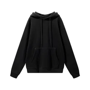 2024 Nieuwe Mode Streetwear Hiphop Acid Wash Hoodie Custom Zon Vervaagd Oversized Print Pullover Black Heren Hoodies