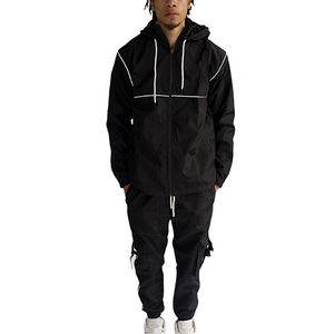 Custom Hip Hop Streetwear Half Zip Chándal Hombres Windbreaker Set con Logo 2026 - Product Image 2