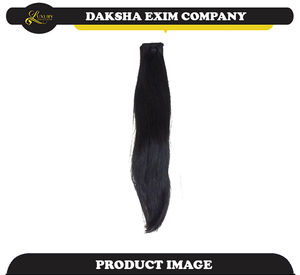 Cabello crudo de templo indio Natural de alta calidad, paquetes de cabello virgen de alto grado, precios al por mayor, extensiones de cabello humano de trama alta - Product Image 2