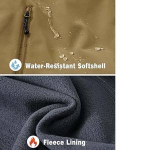 Vestes coupe-vent softshell pour hommes veste de randonnée imperméable avec doublure en polaire pour hommes manteaux coupe-vent vestes de sport et de course - Product Image 3