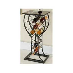 Classic Metal Wine Display rack Latest arrivals Victorian Design 11 Wine Bottle Holder Decorative Item Wholesale Best Prices