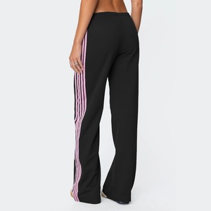 กางเกงวอร์มเอวสูงของผู้หญิงกางเกงผ้าแคนวาสสำหรับใส่ได้ทุกวันมีแถบคาดเอวยางยืดและกระเป๋าสวมใส่สบาย - Product Image 4