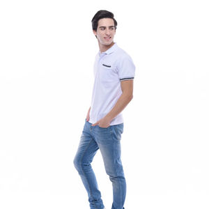 T-shirt unisexe Ultifresh décontracté, performant, minimaliste, brodé, imprimé, en tricot, anti-froissement, coton écologique mélangé à du polyester - Product Image 2